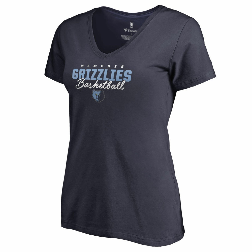 Memphis Grizzlies Women's Script Assist V-Neck T-Shirt Discount