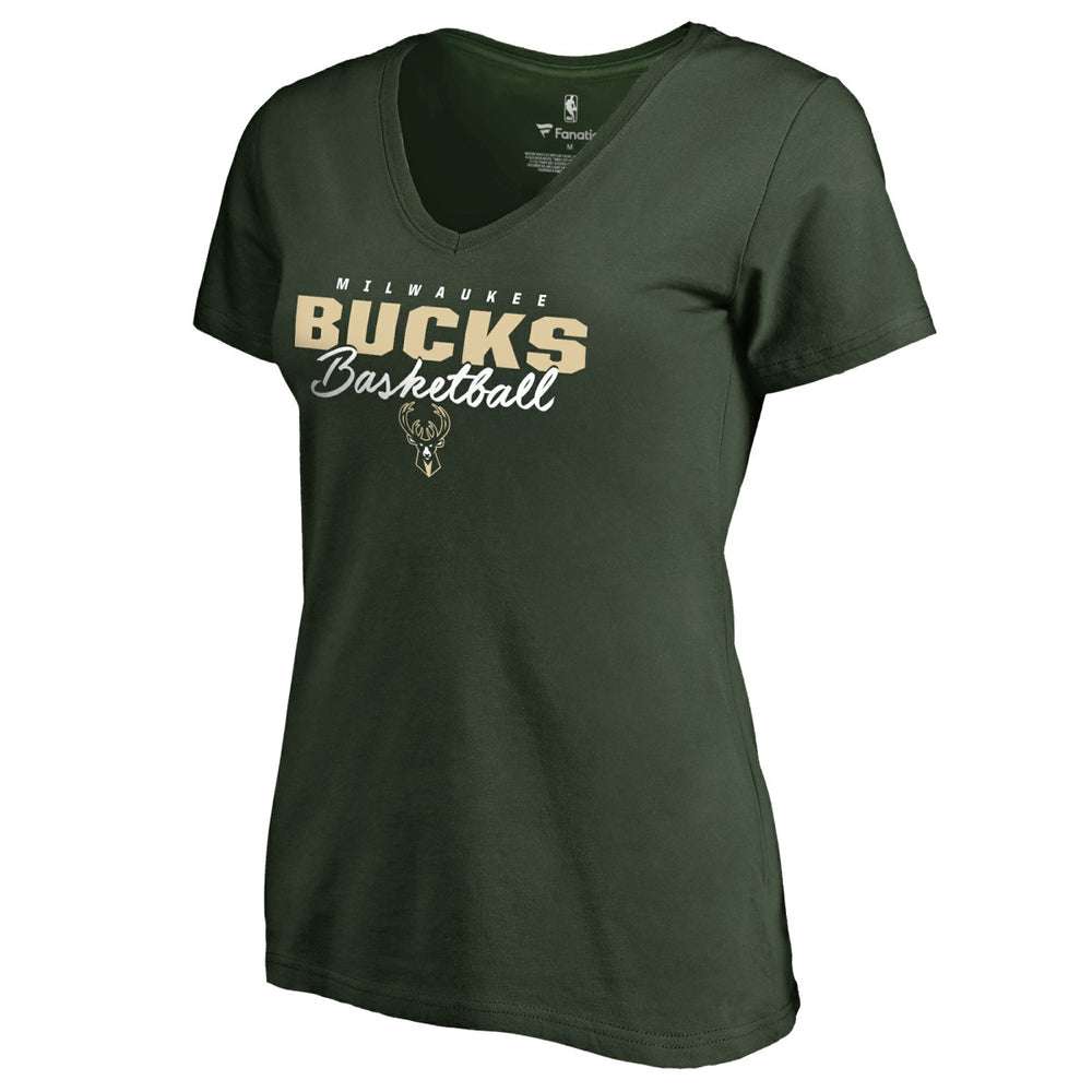 Milwaukee Bucks Women's Script Assist T-Shirt Online