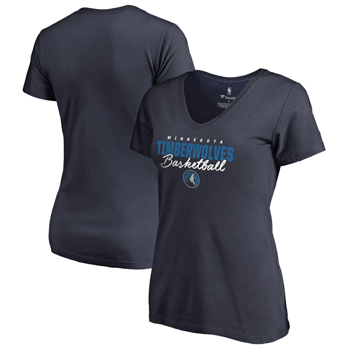 Minnesota Timberwolves Women's Script Assist V-Neck T-Shirt On Sale