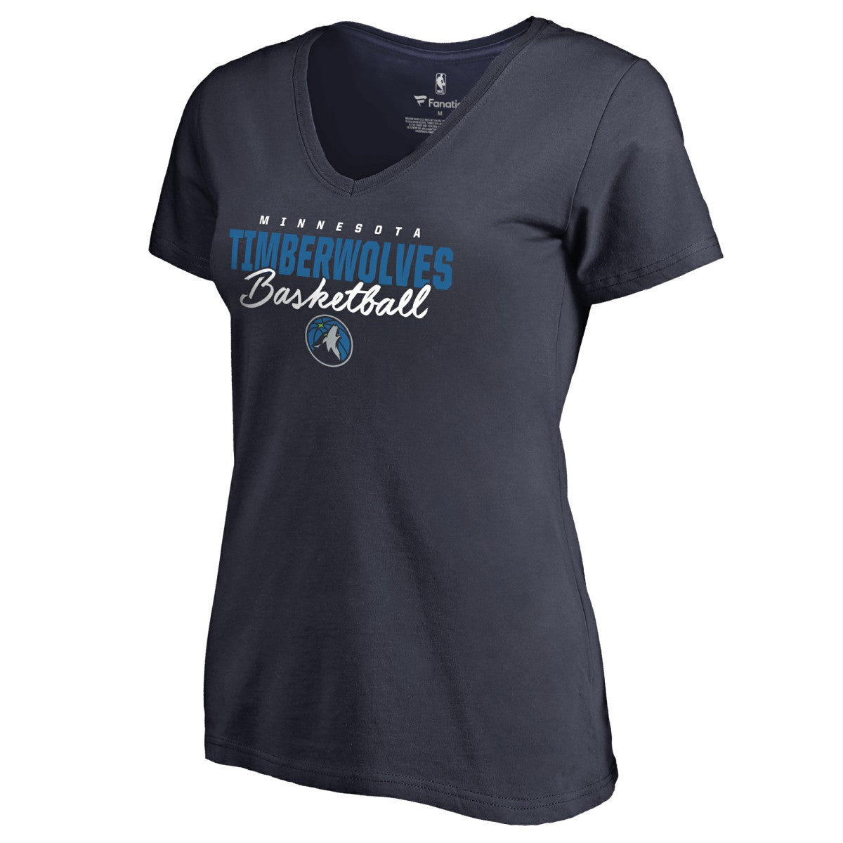 Minnesota Timberwolves Women's Script Assist V-Neck T-Shirt On Sale