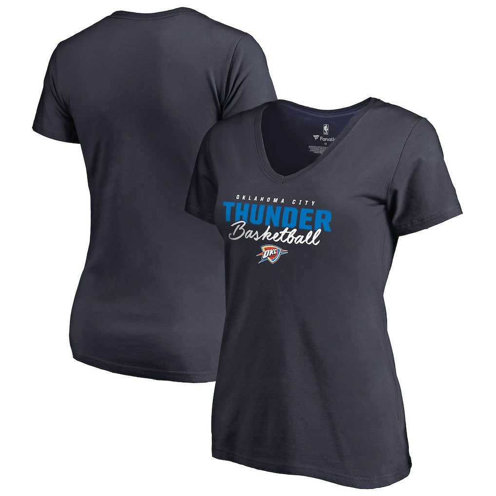 Oklahoma City Thunder Women's Script Assist V-Neck T-Shirt For Sale