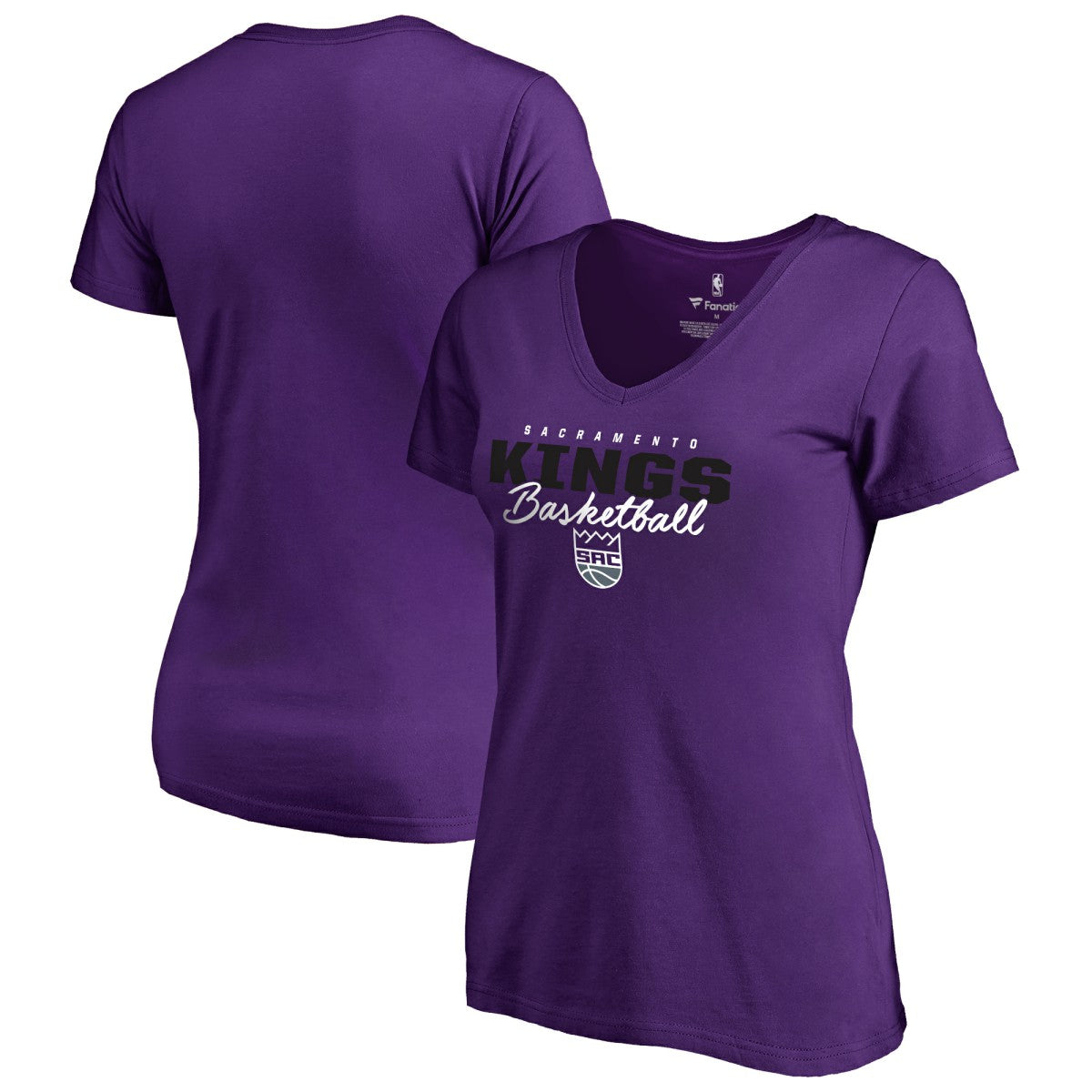 Sacramento Kings Women's Script Assist T-Shirt Outlet