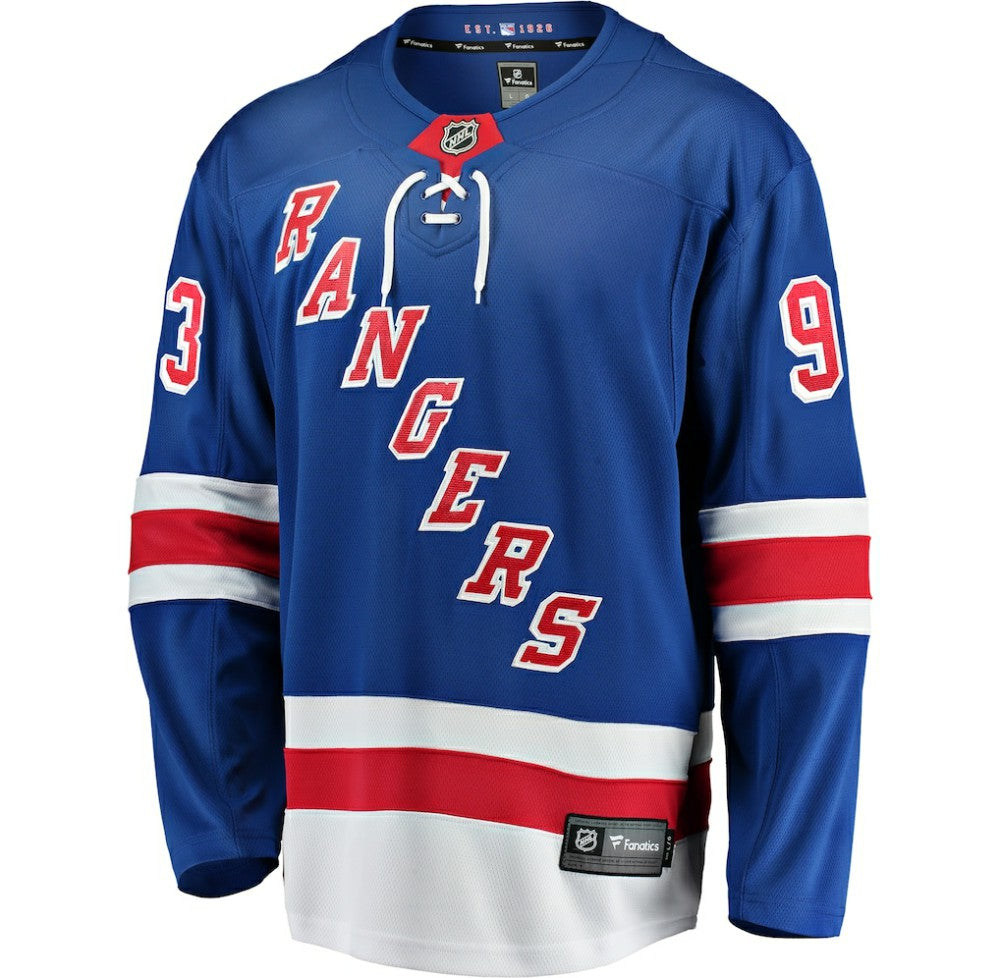 Mika Zibanejad New York Rangers Fanatics Home Breakaway Player Jersey For Sale