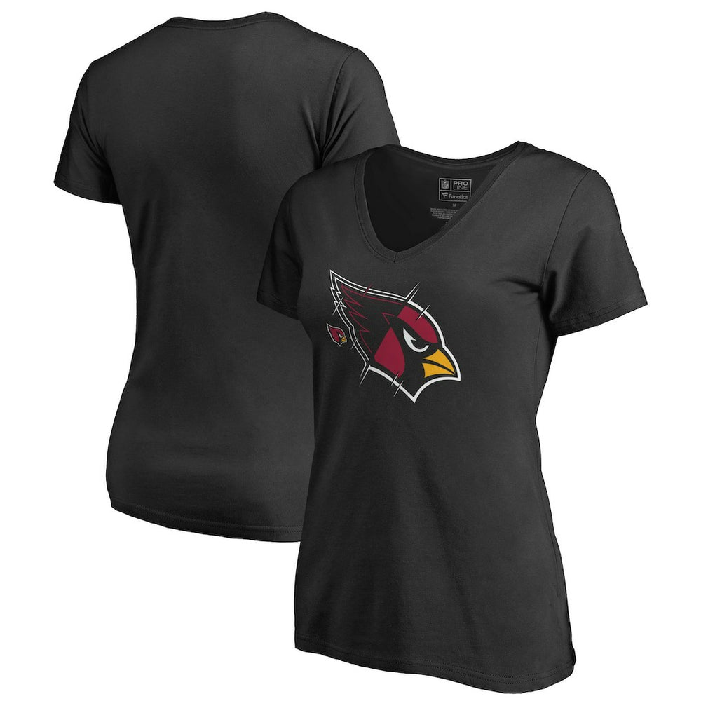 Arizona Cardinals  Women's X-Ray Slim Fit V-Neck T-Shirt