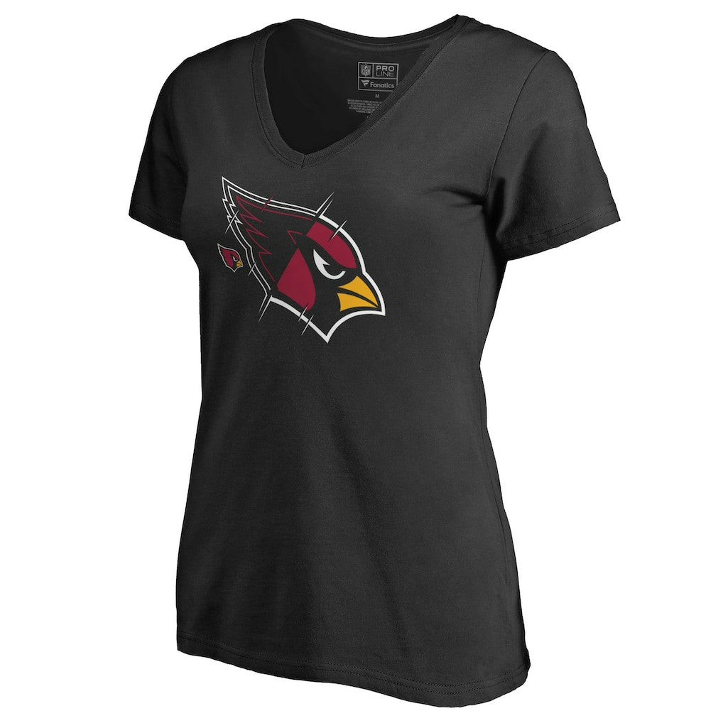 Arizona Cardinals  Women's X-Ray Slim Fit V-Neck T-Shirt