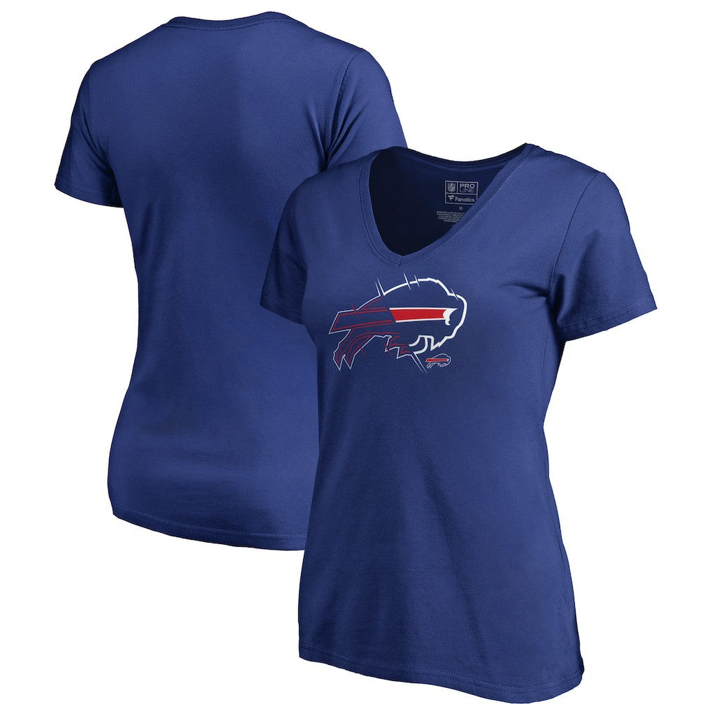 Buffalo Bills  Women's X-Ray Slim Fit V-Neck T-Shirt
