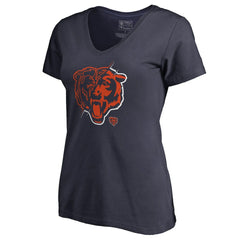 Chicago Bears  Women's X-Ray Slim Fit V-Neck T-Shirt