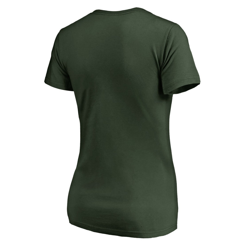 Green Bay Packers  Women's X-Ray Slim Fit V-Neck T-Shirt