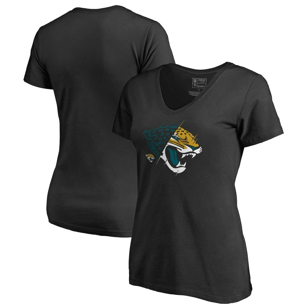 Jacksonville Jaguars  Women's X-Ray Slim Fit V-Neck T-Shirt