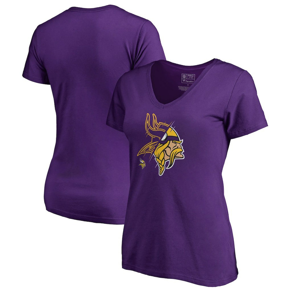 Minnesota Vikings  Women's X-Ray Slim Fit V-Neck T-Shirt