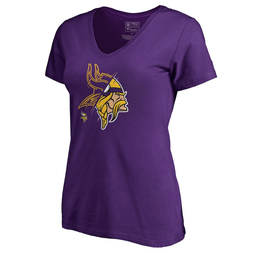 Minnesota Vikings  Women's X-Ray Slim Fit V-Neck T-Shirt