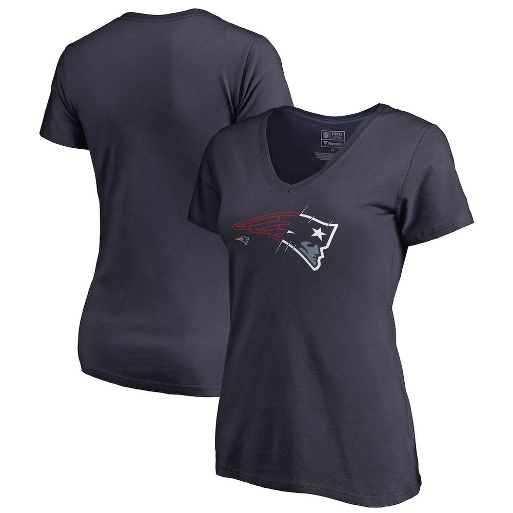 New England Patriots  Women's X-Ray V-Neck T-Shirt