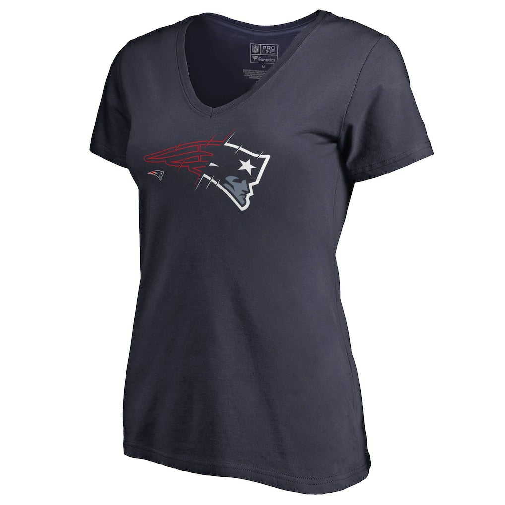 New England Patriots  Women's X-Ray V-Neck T-Shirt