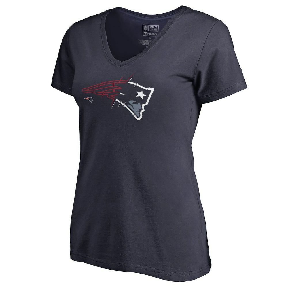 New England Patriots  Women's X-Ray V-Neck T-Shirt