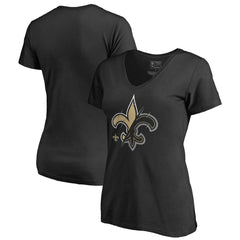 New Orleans Saints  Women's X-Ray Slim Fit V-Neck T-Shirt