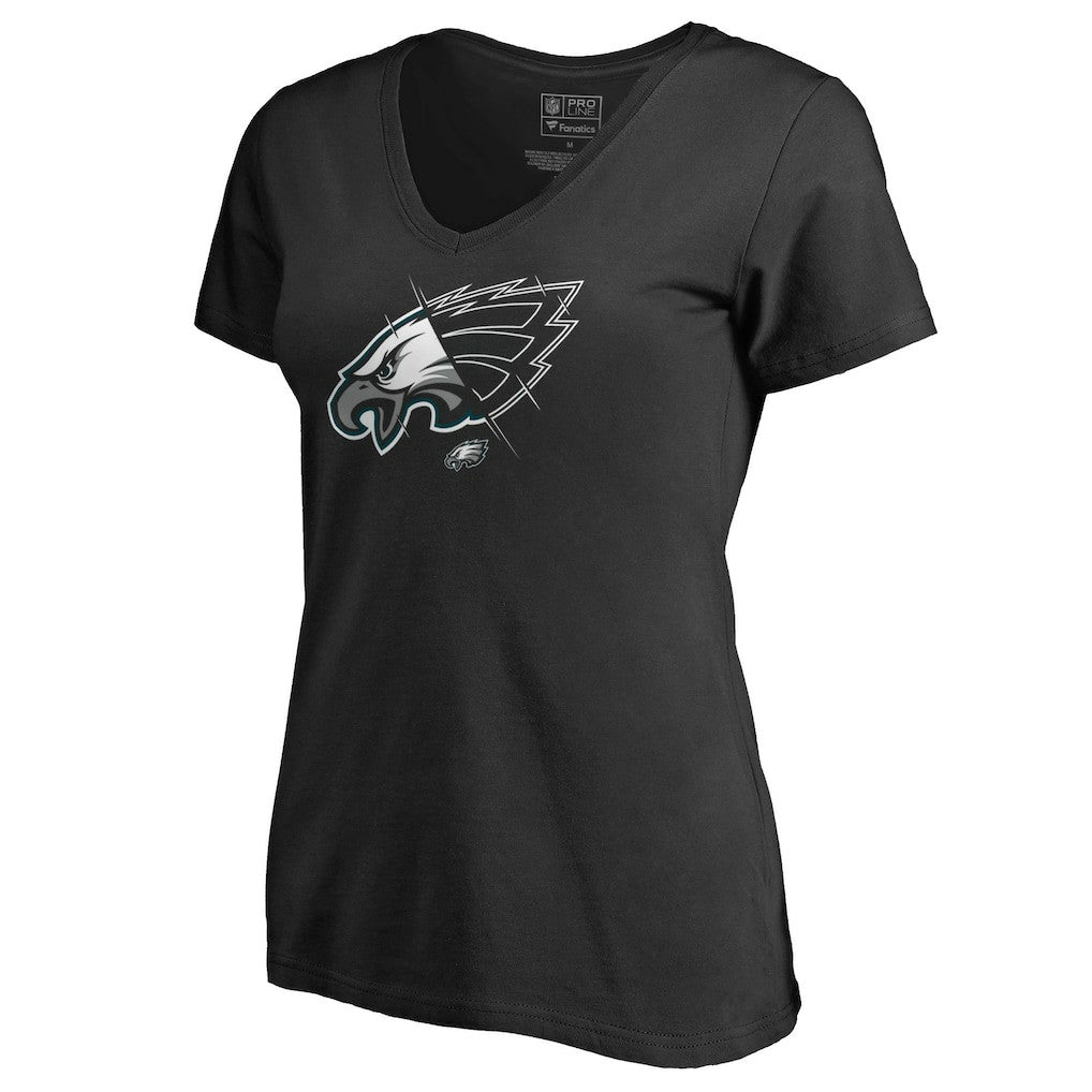 Philadelphia Eagles  Women's X-Ray Slim Fit V-Neck T-Shirt