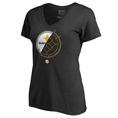Pittsburgh Steelers  Women's X-Ray Slim Fit V-Neck T-Shirt