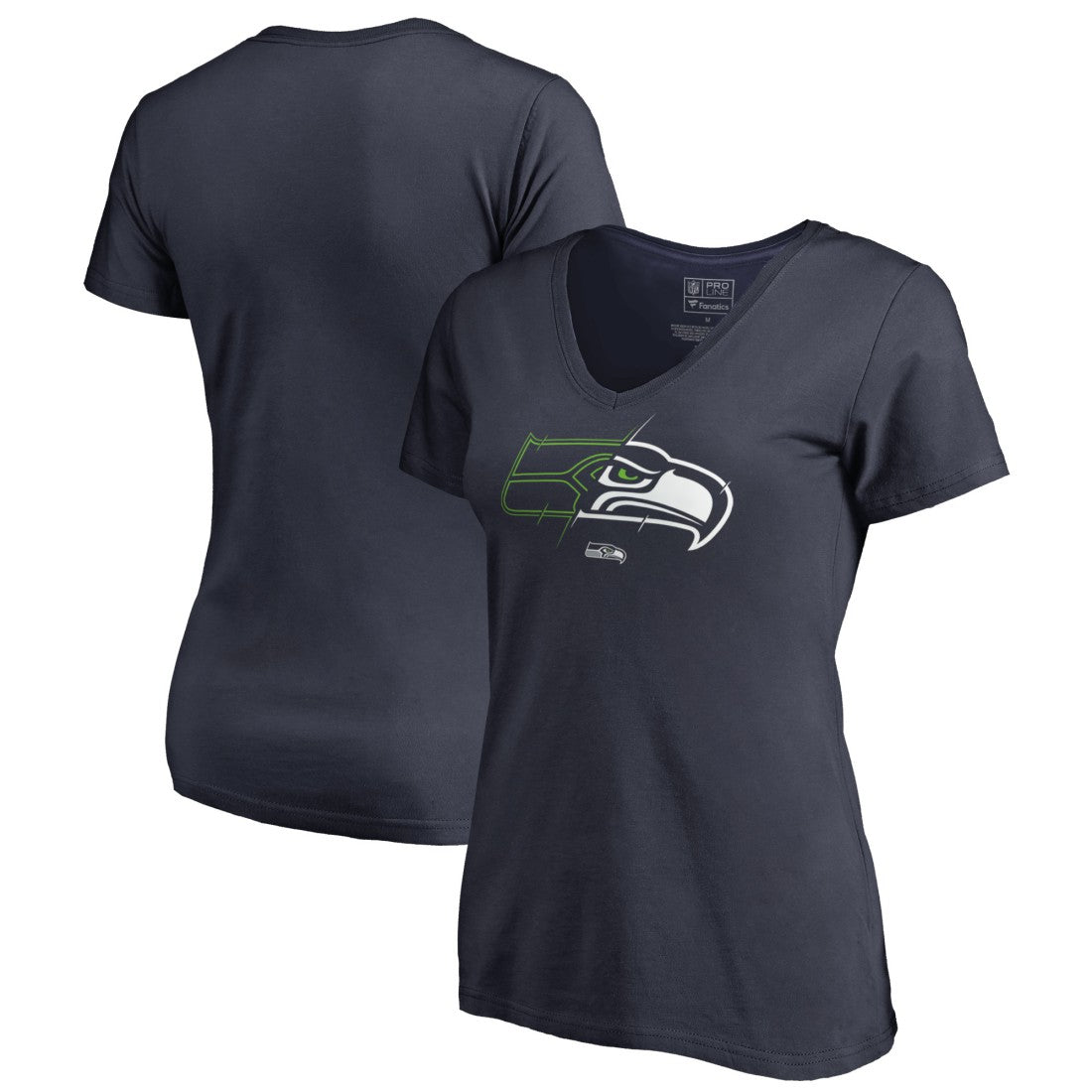 Seattle Seahawks  Women's X-Ray V-Neck T-Shirt