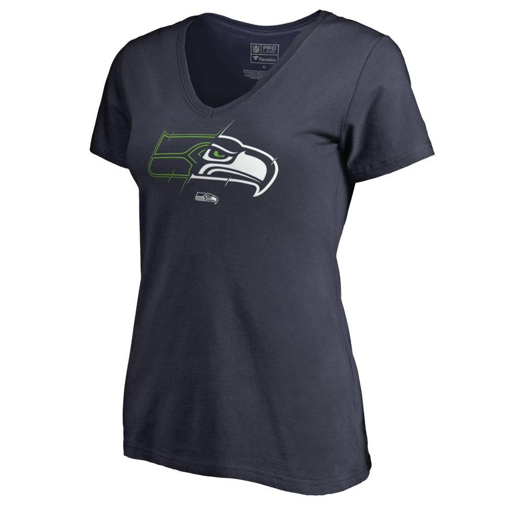 Seattle Seahawks  Women's X-Ray V-Neck T-Shirt