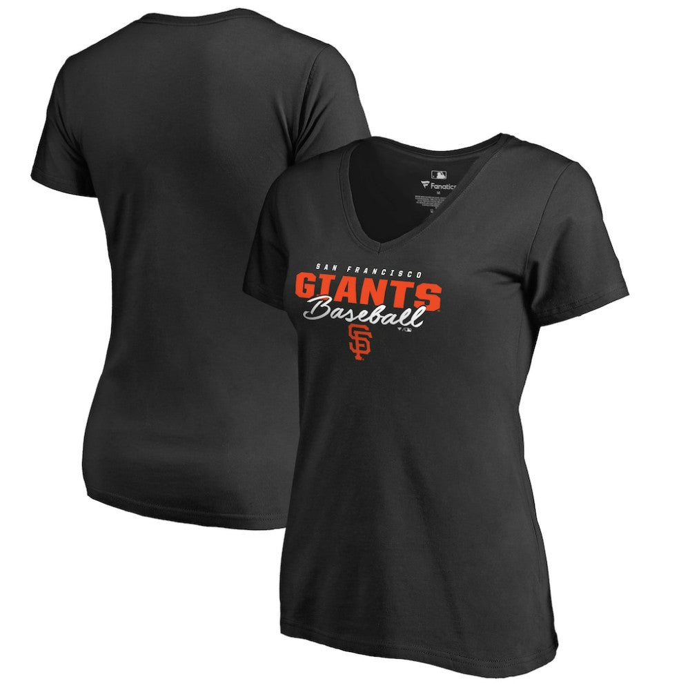 San Francisco Giants Women's Script Assist V-Neck T-Shirt | MLB Near me