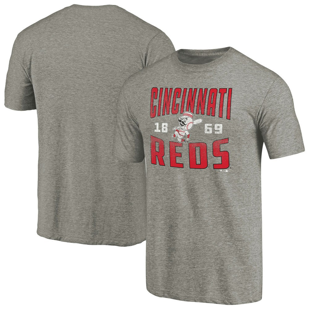 Cincinnati Reds Cooperstown Collection Antique Stack Tri-Blend T-Shirt | MLB Outlet