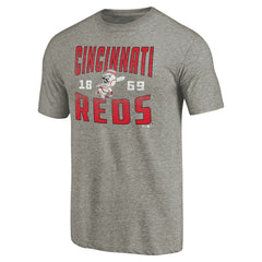 Cincinnati Reds Cooperstown Collection Antique Stack Tri-Blend T-Shirt | MLB Outlet