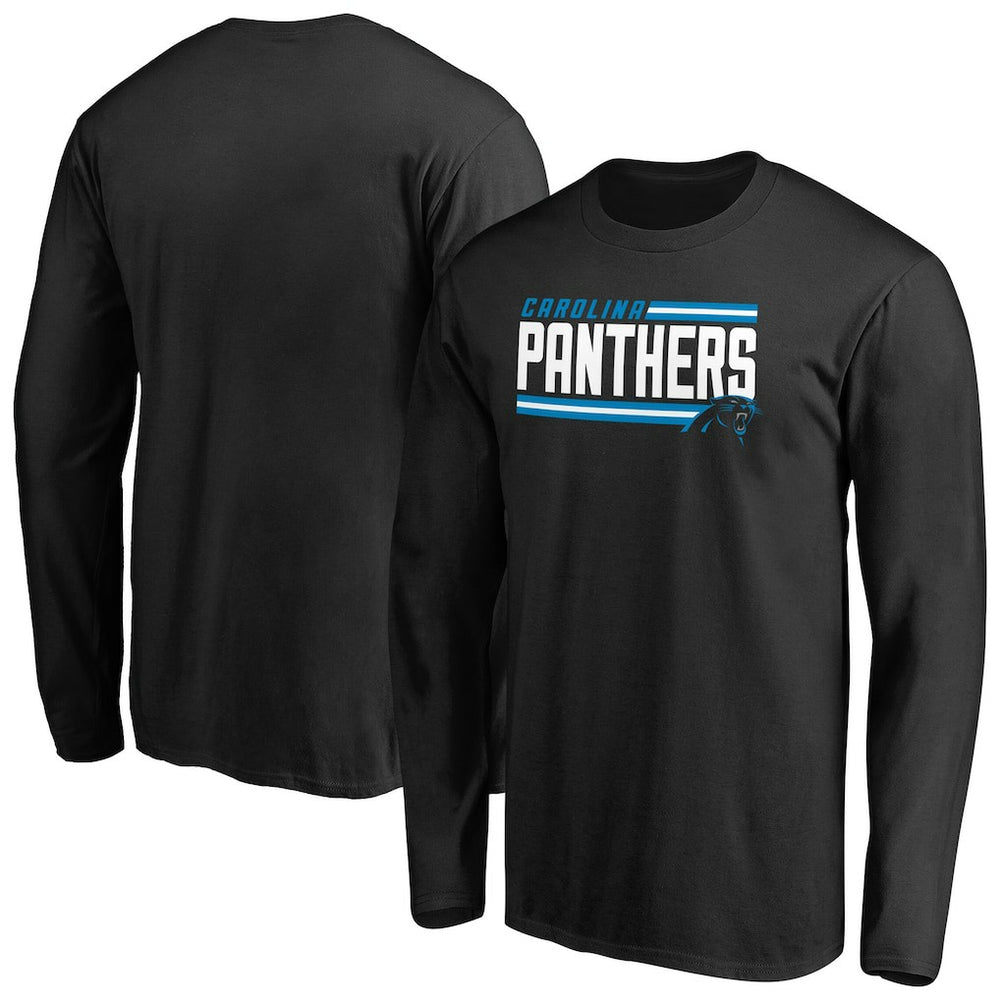 Carolina Panthers  Iconic Collection On Side Stripe Long Sleeve T-Shirt