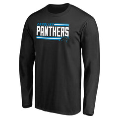 Carolina Panthers  Iconic Collection On Side Stripe Long Sleeve T-Shirt