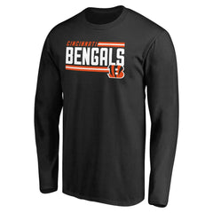 Cincinnati Bengals  Iconic Collection On Side Stripe Long Sleeve T-Shirt