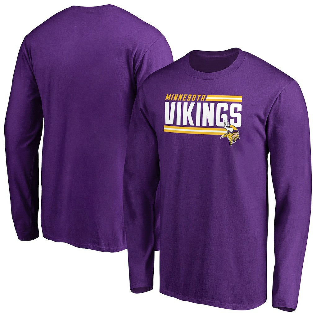 Minnesota Vikings  Iconic Collection On Side Stripe Long Sleeve T-Shirt