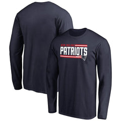New England Patriots  Iconic Collection On Side Stripe Long Sleeve T-Shirt