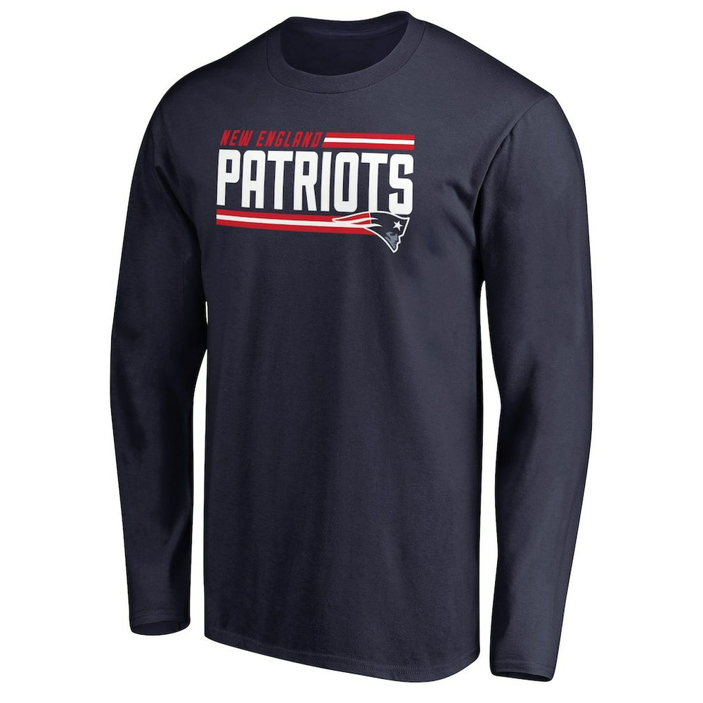 New England Patriots  Iconic Collection On Side Stripe Long Sleeve T-Shirt
