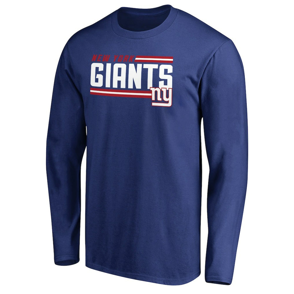 New York Giants  Iconic Collection On Side Stripe Long Sleeve T-Shirt