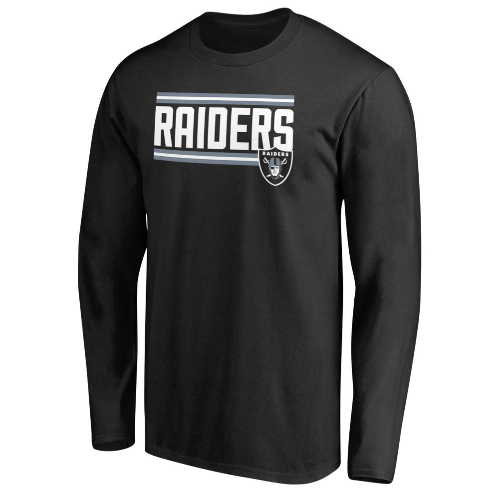 Las Vegas Raiders  Iconic Collection On Side Stripe Long Sleeve T-Shirt
