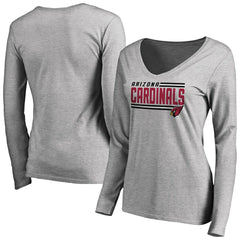 Arizona Cardinals  Women's Iconic Collection On Side Stripe Long Sleeve V-Neck T-Shirt