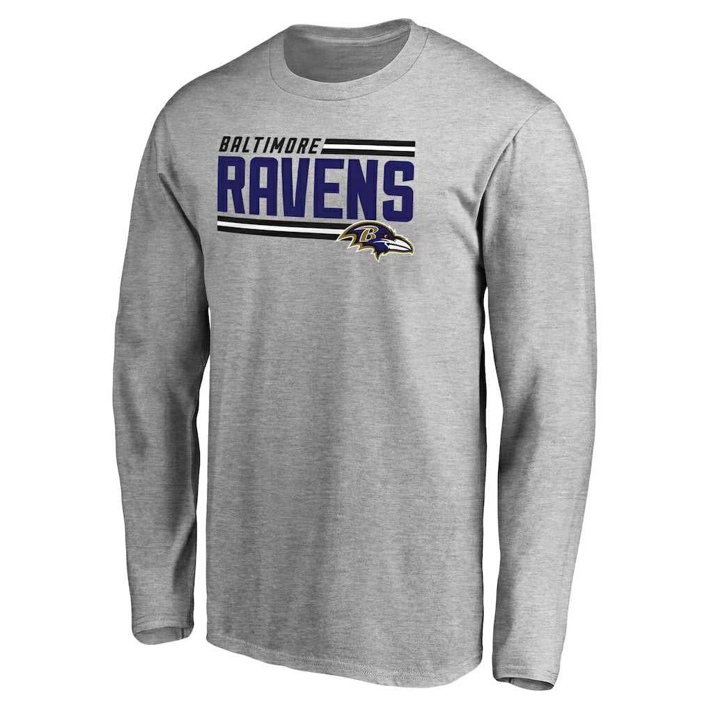 Baltimore Ravens  Iconic Collection On Side Stripe Long Sleeve T-Shirt