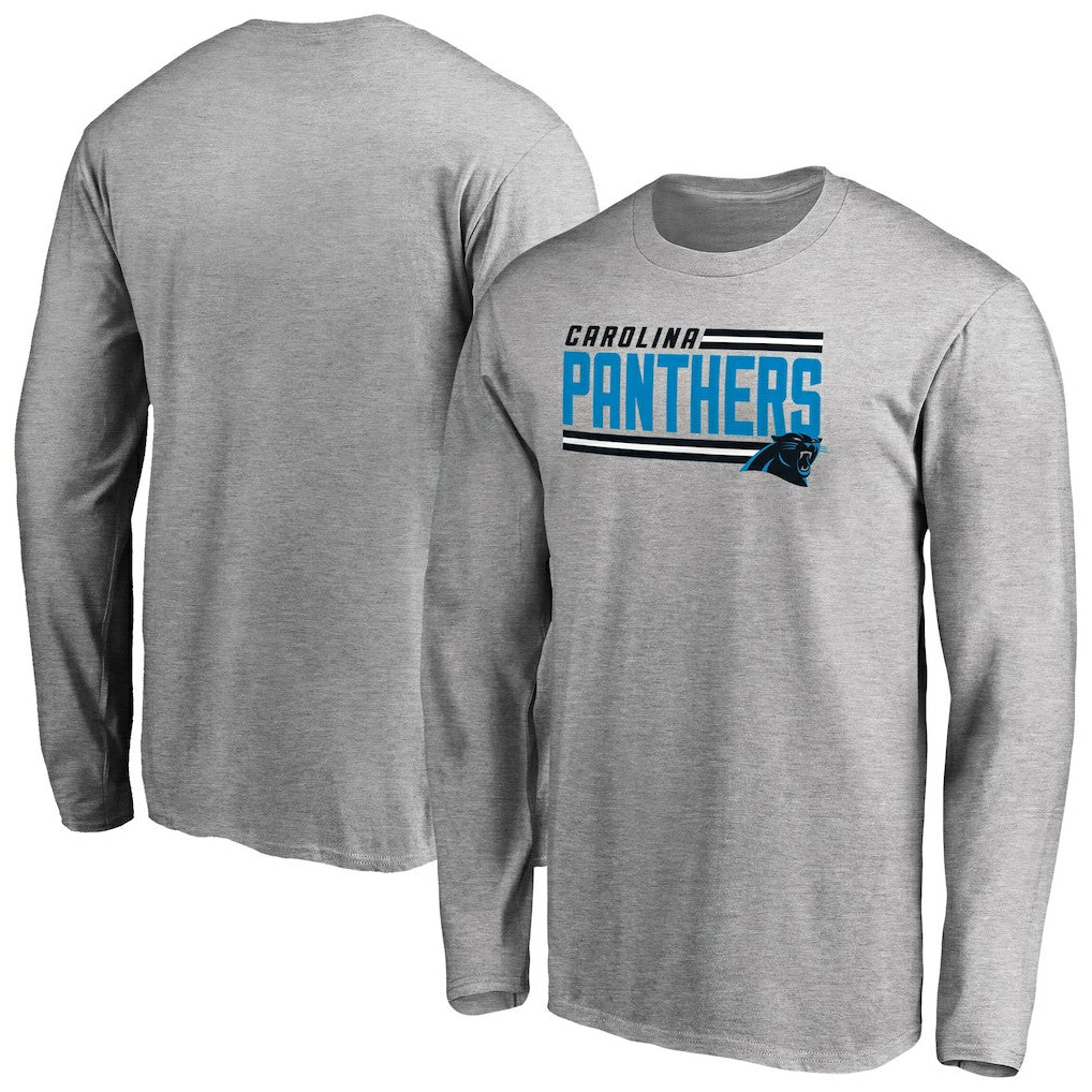 Carolina Panthers  Iconic Collection On Side Stripe Long Sleeve T-Shirt