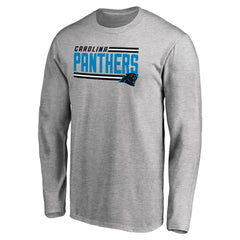 Carolina Panthers  Iconic Collection On Side Stripe Long Sleeve T-Shirt
