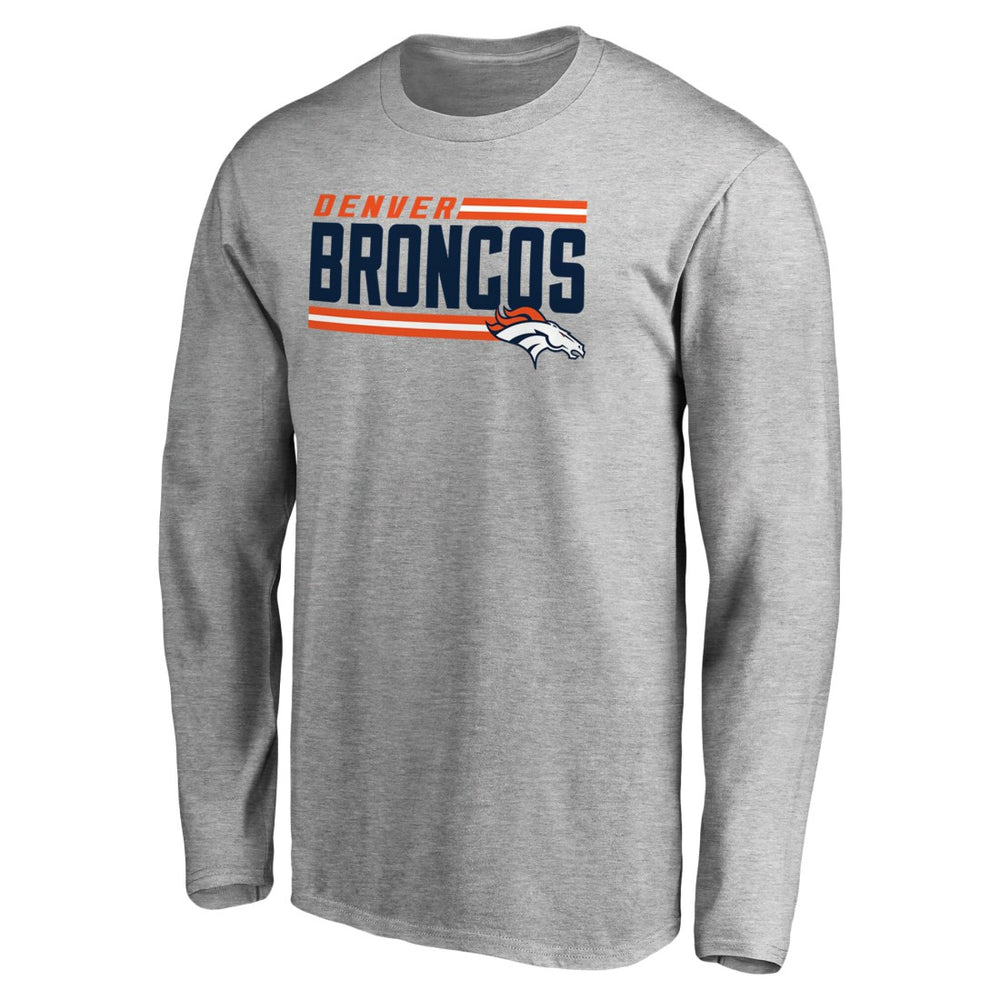 Denver Broncos  Iconic Collection On Side Stripe Long Sleeve T-Shirt