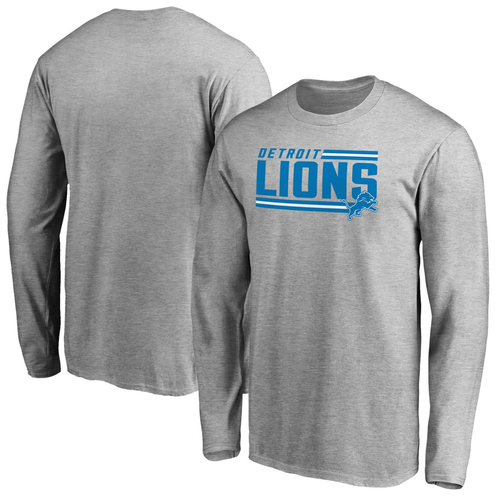 Detroit Lions  Iconic Collection On Side Stripe Long Sleeve T-Shirt