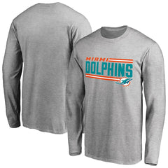 Miami Dolphins  Iconic Collection On Side Stripe Long Sleeve T-Shirt