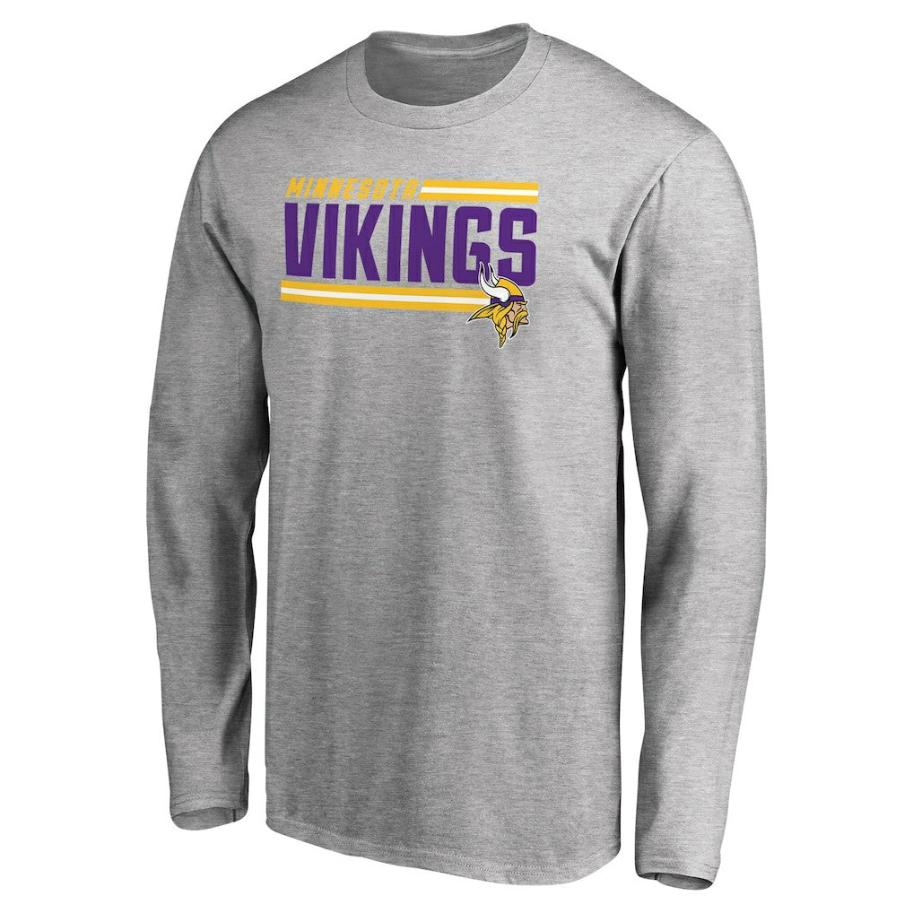 Minnesota Vikings  Iconic Collection On Side Stripe Long Sleeve T-Shirt