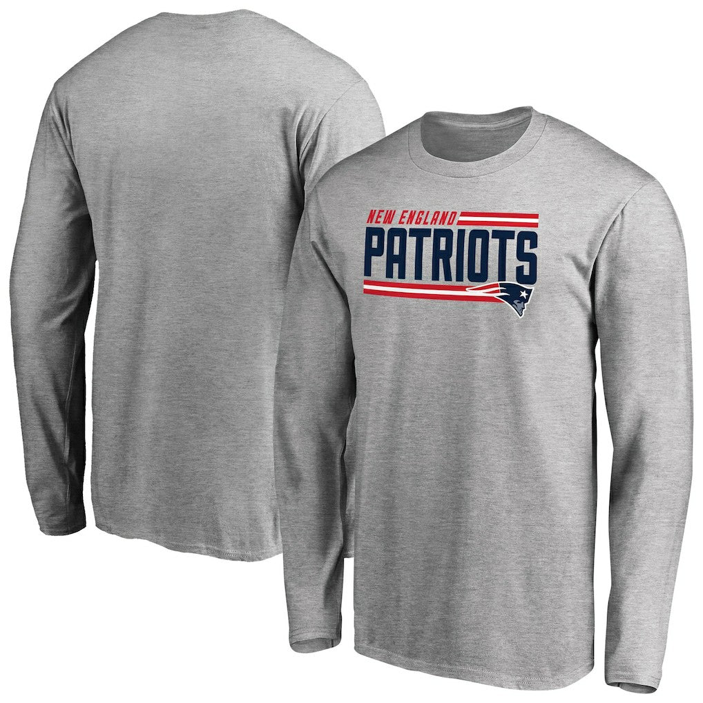 New England Patriots  Iconic Collection On Side Stripe Long Sleeve T-Shirt