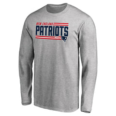 New England Patriots  Iconic Collection On Side Stripe Long Sleeve T-Shirt