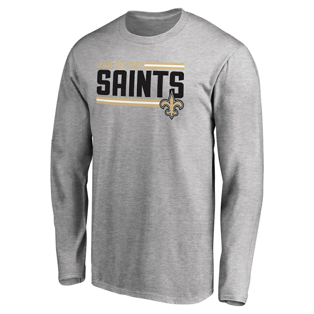 New Orleans Saints  Iconic Collection On Side Stripe Long Sleeve T-Shirt
