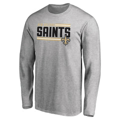 New Orleans Saints  Iconic Collection On Side Stripe Long Sleeve T-Shirt