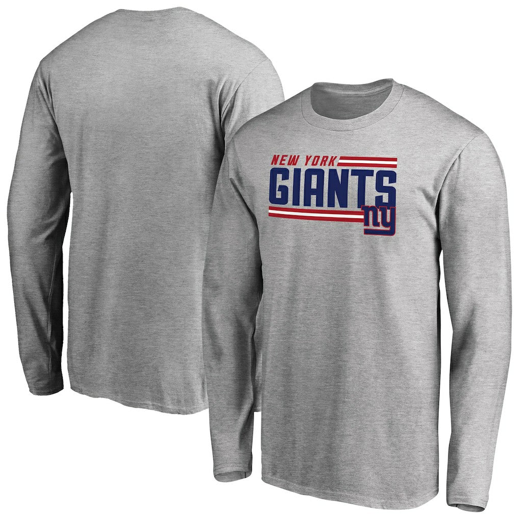 New York Giants  Iconic Collection On Side Stripe Long Sleeve T-Shirt