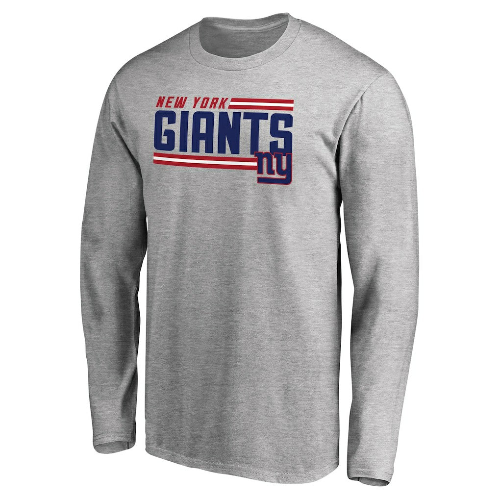 New York Giants  Iconic Collection On Side Stripe Long Sleeve T-Shirt