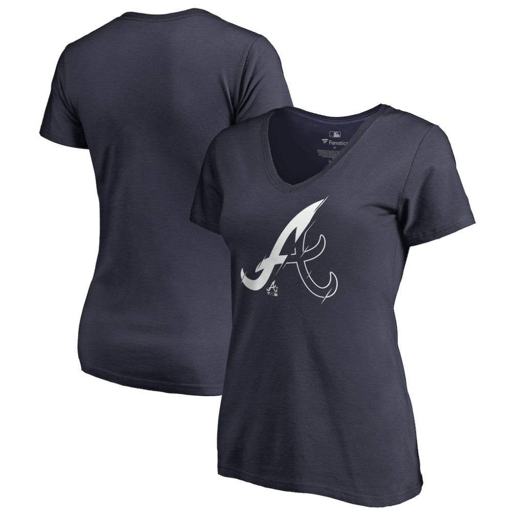 Atlanta Braves Women's X-Ray V-Neck T-Shirt | MLB Outlet