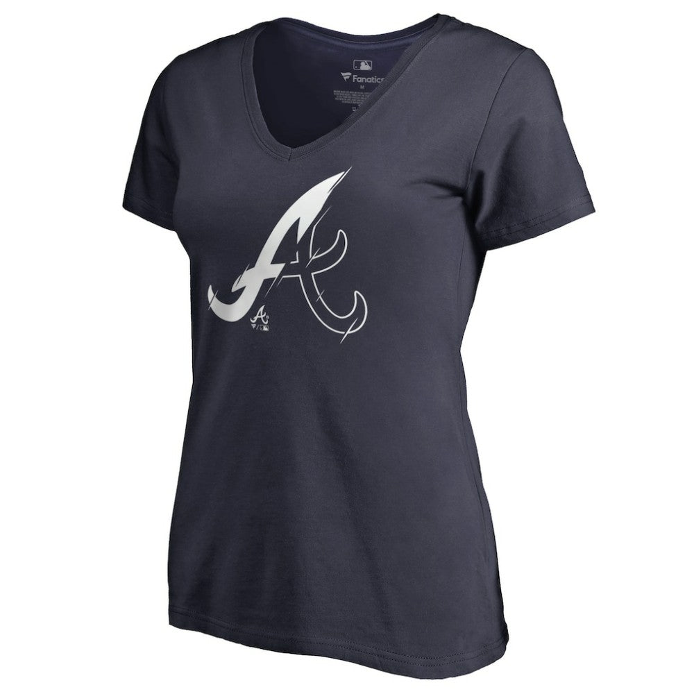 Atlanta Braves Women's X-Ray V-Neck T-Shirt | MLB Outlet